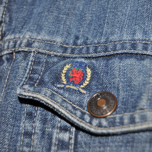 Vtg TOMMY HILFGER Denim Sleeveless Jean Dress [F1] - Picture 2 of 6